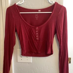 Pacsun Long sleeve ribbed crop top size small